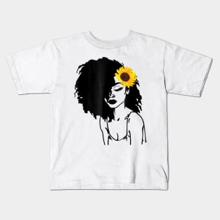 Afro Natural Black Hair Kind Pride Kids T-Shirt